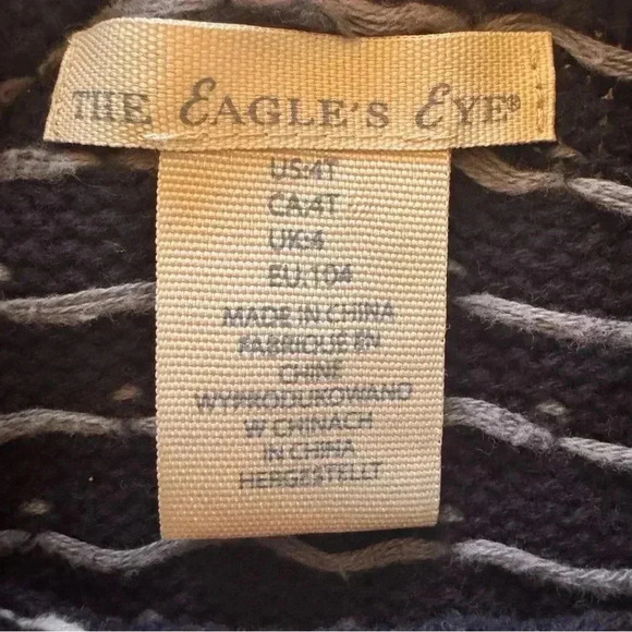 Vintage Holiday Knit Sweater Eagle Eye 100% Cotton Christmas Snowflake Reindeer - Picture 8 of 9